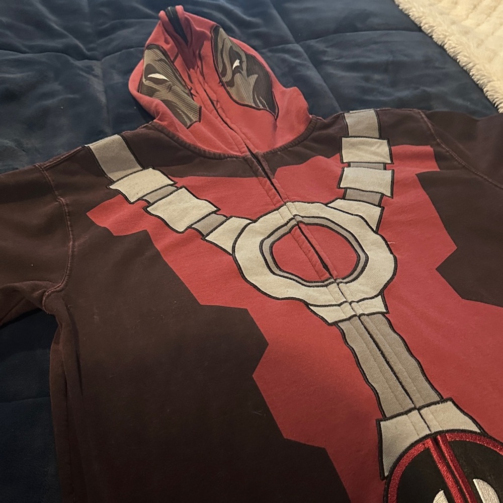 Deadpool Superhero Costume zip up Marvel Hoodie Halloween
